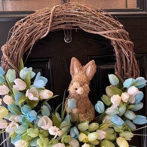 Spring Wreath, Tulip Wreath, Front Door Wreath